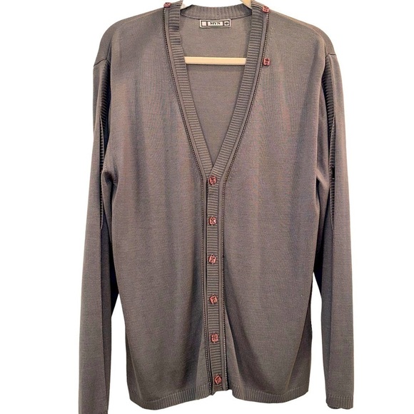‼️CLEARANCE ‼️ LAST CHANCE‼️ MYN Grey Cardigan size Men’s 2XL - Picture 17 of 17